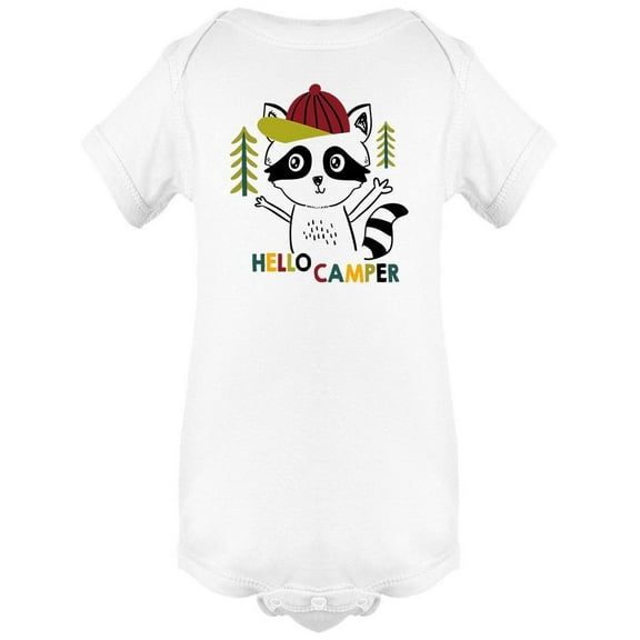 Hello Camper Little Raccoon Bodysuit Infant -Image by Shutterstock,  6 Months