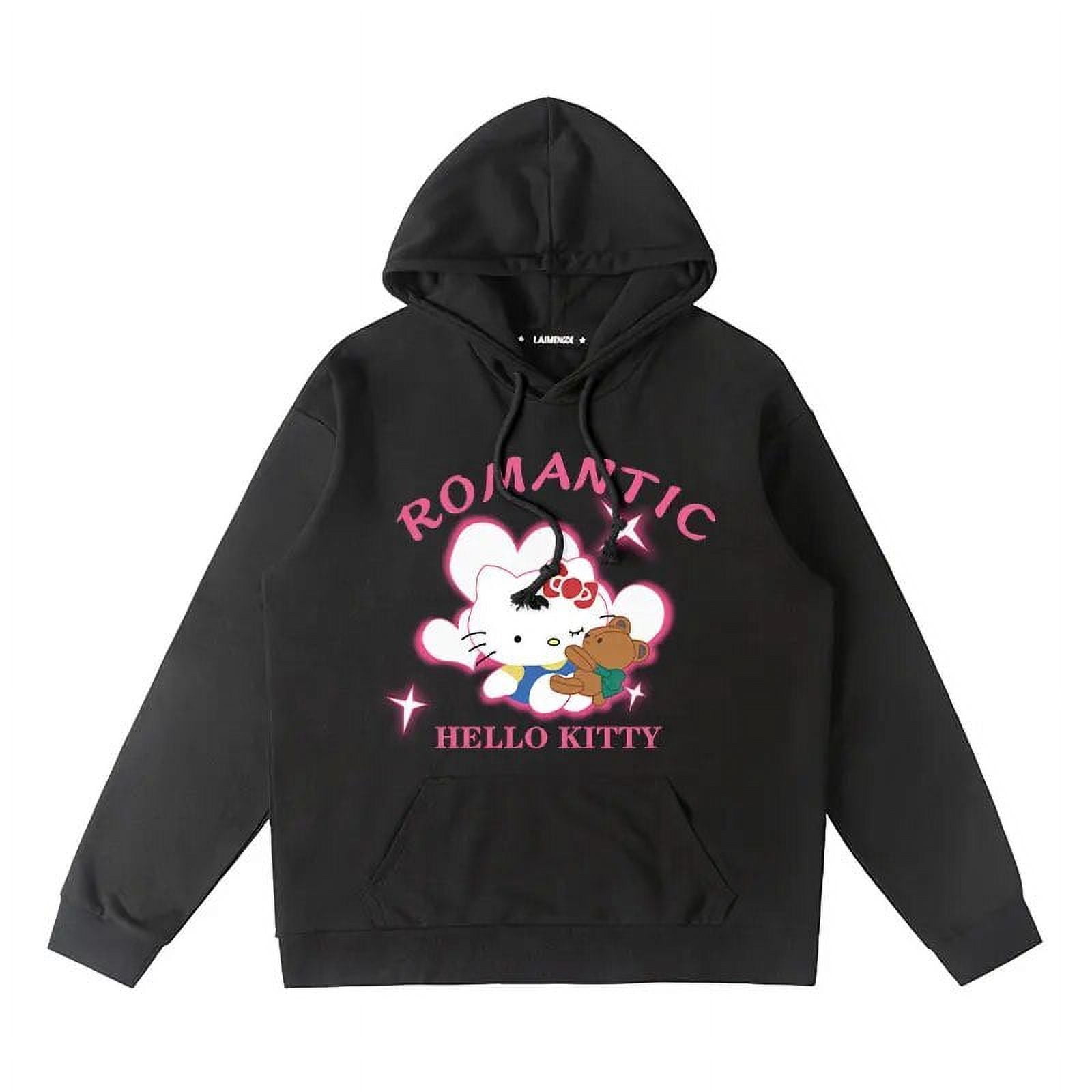 Hello Cat Joint Hoodie Lady Autumn Hello Kitty Coat Loose American Fashion Clothes On The Trend Clothes