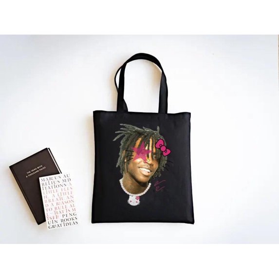 Hello Chief Kitty Keef Pink Super Star Rap Hip Hop Music Style Tote Bag Unisex