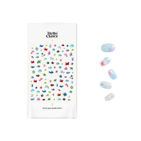 Hello Claws Sweet Summer Mini Fish Nail Deco Sticker, 1 Sheets Nail Sticker Pack