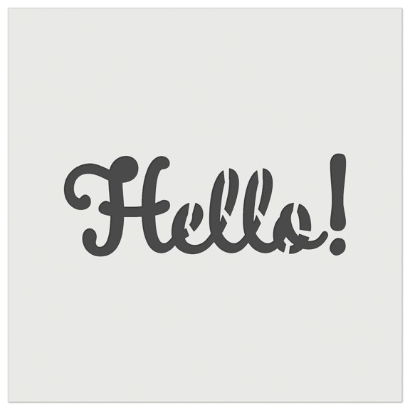 Hello Cursive DIY Cookie Wall Craft Stencil - 3.5 Inch