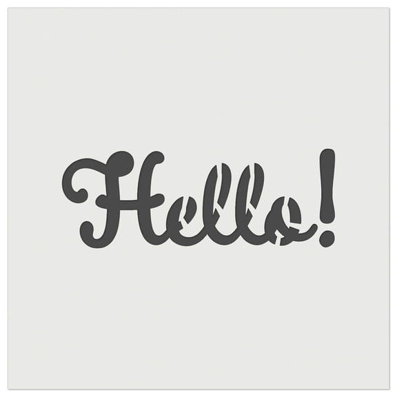 Hello Cursive DIY Cookie Wall Craft Stencil - 9.0 Inch