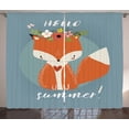 thumbnail image 1 of Ambesonne Hello Curtains 2 Panel Set, Greet the Summer Season, 108" x 96", Multicolor, 1 of 3