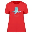 thumbnail image 1 of Hello! Cute Blue Octopus Doodle T-Shirt Women -Image by Shutterstock, Female Medium, 1 of 2