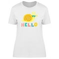 thumbnail image 1 of Hello! Cute Snail Doodle T-Shirt Women -Image by Shutterstock, Female XX-Large, 1 of 2