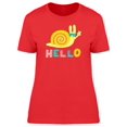 thumbnail image 1 of Hello! Cute Snail Doodle T-Shirt Women -Image by Shutterstock, Female x-Large, 1 of 2