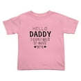 thumbnail image 1 of Hello Daddy I Can't Wait To Meet Yous Funny Toddler T Shirts for Boys Girls (Pink, 5/6T), 1 of 5