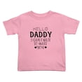 thumbnail image 1 of Hello Daddy I Can't Wait To Meet Yous Funny Toddler T Shirts for Boys Girls (Pink, Youth M), 1 of 5