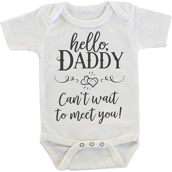 Hello Daddy Pregnancy Reveal For Husband Boyfriend Father Onesie/Bodysuit