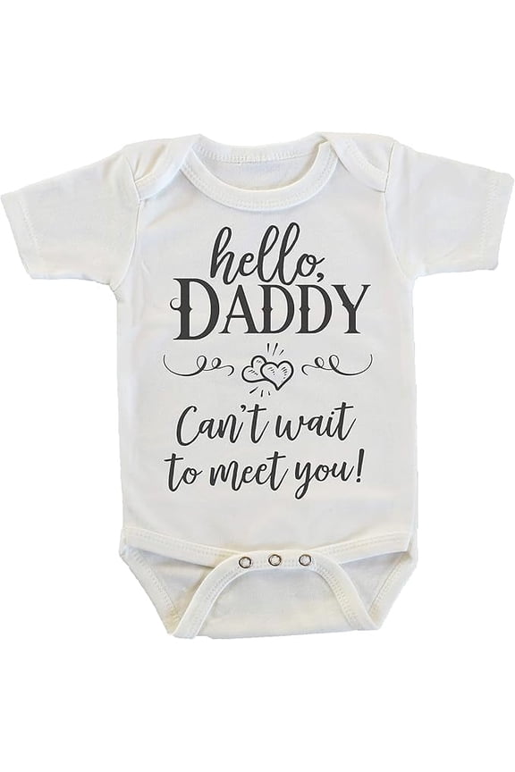 Hello Daddy Pregnancy Reveal For Husband Boyfriend Father Onesie/Bodysuit