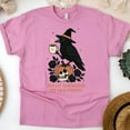 thumbnail image 1 of Hello Darkness My Old Friend Crow T-Shirt, Gothic Coffee Lover Graphic Tee , Azalea, Size S, 1 of 6