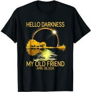 FUGUA Hello Darkness My Old Friend Funny 2024 Solar Eclipse 4.8.24 T-Shirt