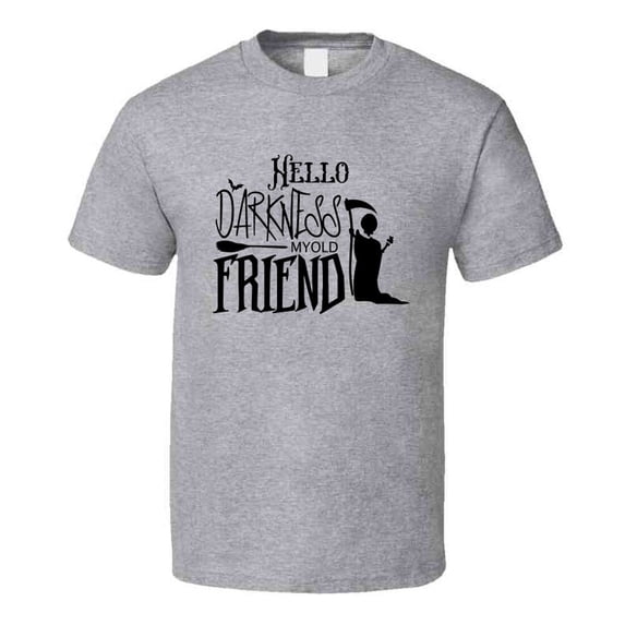 Hello Darkness My Old Friend Funny Halloween Tee Cool Fall T-shirt Holiday Novelty T Shirt