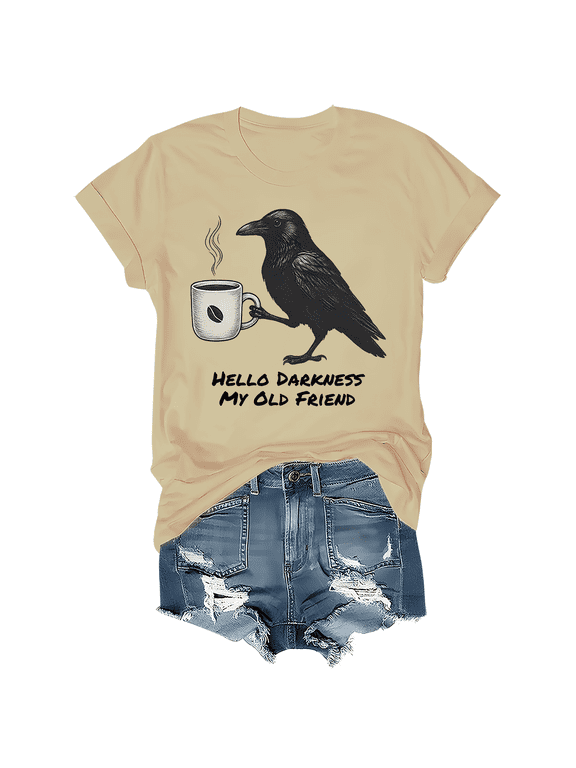 Hello Darkness My Old Friend Shirt Raven Crow T-Shirt