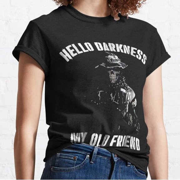 Hello Darkness My Old Friend Skull Classic T-shirt