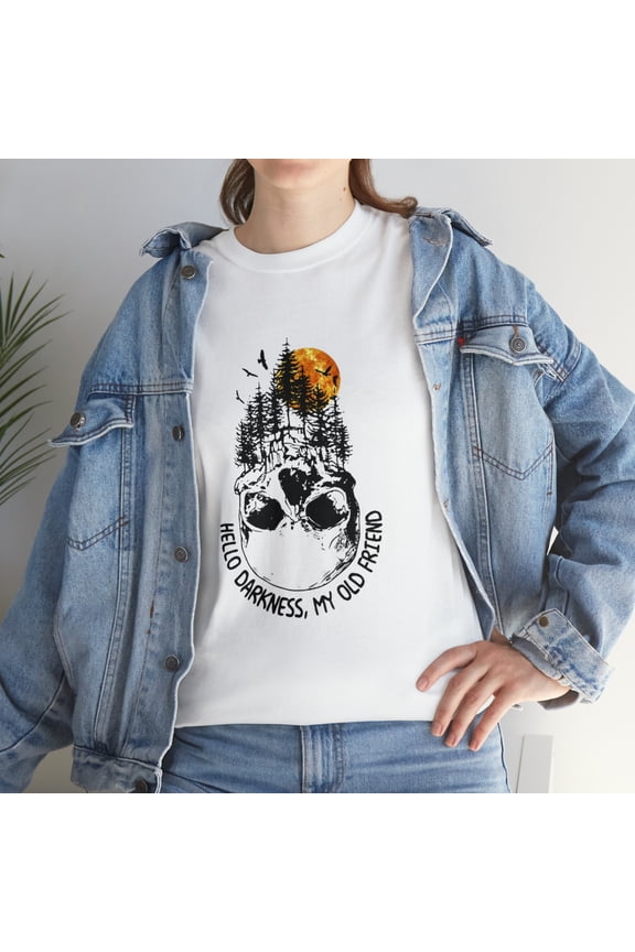Hello Darkness, My Old Friend Skull Lover Gift T-Shirt