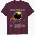 Hello Darkness My Old Friend Solar Eclipse April 08 2024 Unisex Cotton