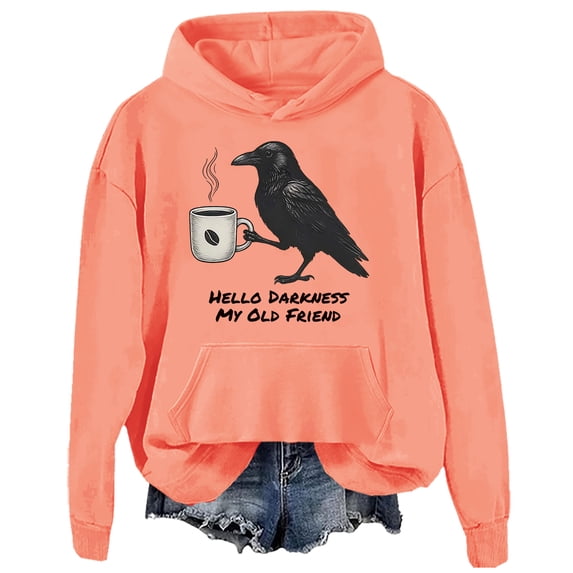 Hello Darkness My Old Friend Sweatshirt Raven Crow Hoodie
