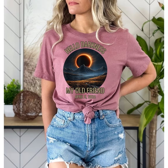 Hello Darkness Shirt, April 8th 2024 T-shirt, Eclipse Event Shirt, Funny Eclipse T-shirt,