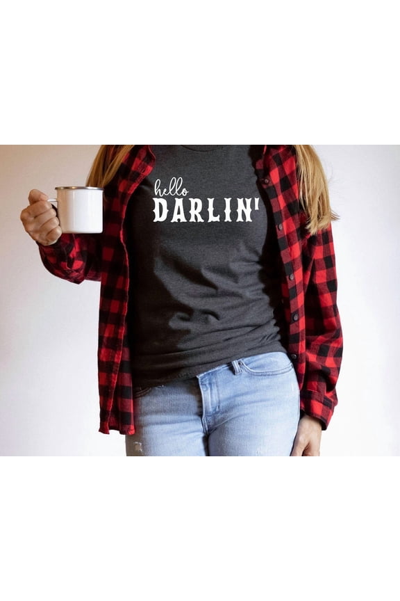Hello Darlin' Shirt For Women, Country Music Shirt, Country Girl T Shirt For Her, Southern Tee For Women, Country Girl S, Love Shirt, F4900