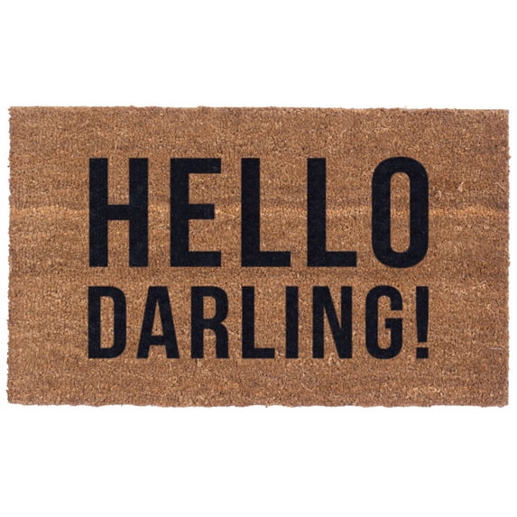 Hello Darling Design Coco Doormats by Coco Mats N More - 18" x 30" x 1 Inch Thick