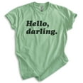 thumbnail image 1 of Hello Darling Shirt, Unisex Women's Men's Shirt, Cute Shirt, Fashionable Shirt, Fabulous Shirt, Heather Apple Green, 3X-Large, 1 of 6
