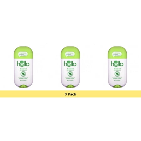 Hello Deodorant with Shea Butter, Fresh Citrus, 2.6 oz (73 g) - 3 Pack