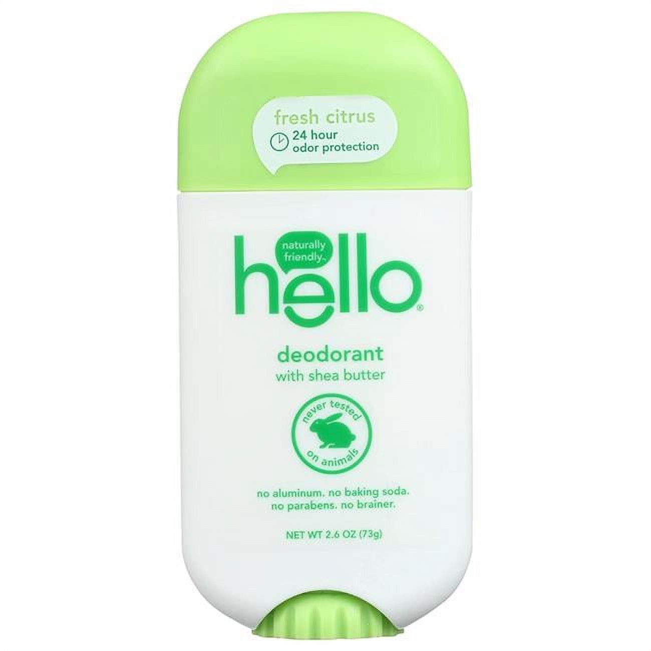 Hello Deodorant with Shea Butter, Fresh Citrus, 2.6 oz (73 g)