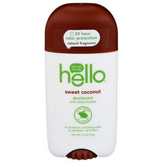 Hello Deodorant with Shea Butter, Sweet Coconut, 2.6 oz