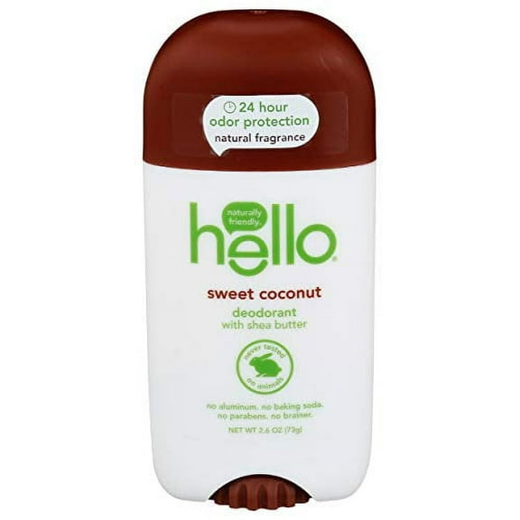Hello Deodorant with Shea Butter, Sweet Coconut, 2.6 oz