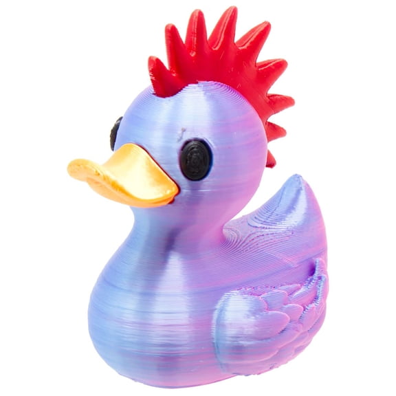 Hello Ducky! Punky Ducky Red Mowhawk 3D Printed Figure