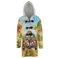 thumbnail image 1 of Hello Fall Autumn Afghan Hound Pumpkins Pickup Truck All Over Print 3D Hooded Duffle Toggle Coat Dog Lover - 13011, 1 of 6
