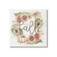 thumbnail image 1 of Hello Fall Autumn Greeting Floral Pumpkin Wreath Botanical & Floral Graphic Art Gallery-Wrapped Canvas Print Wall Art, 1 of 5