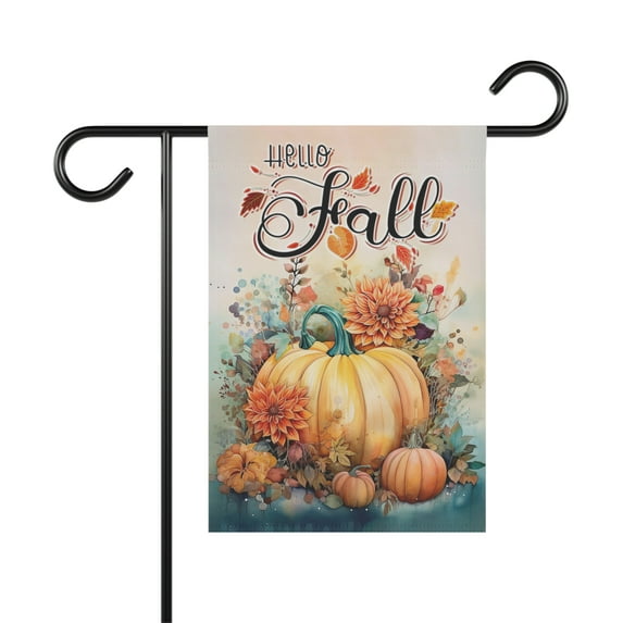Hello Fall Autumn Pumpkin Flag, Fall Lovers Flag ID-0712-K3HI