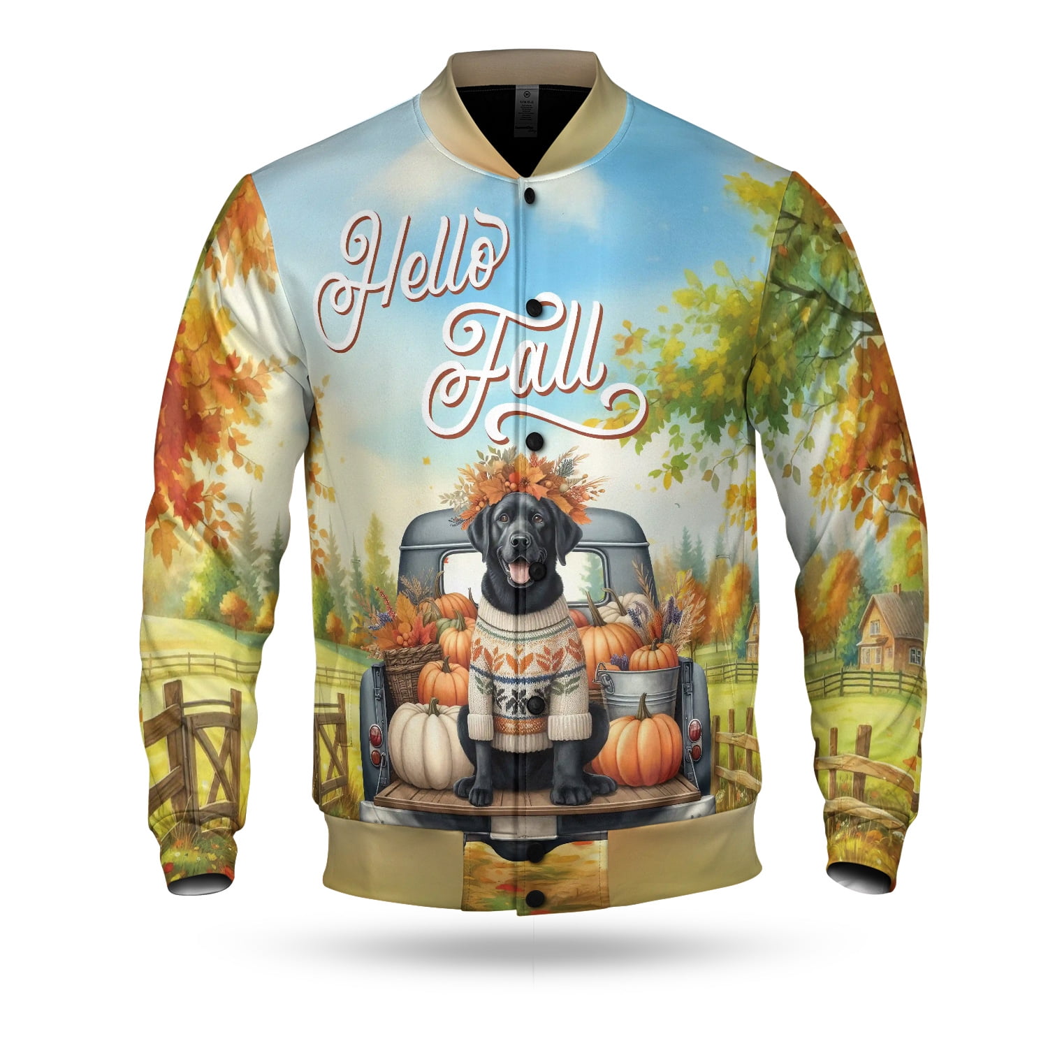 Hello Fall Autumn Wreath Labrador Retriever Pumpkins Pickup Truck All ...