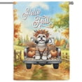 thumbnail image 1 of Hello Fall Autumn Wreath Shih Tzu Pumpkins Pickup Truck House Flag 28x40in Double Sided Lion Dog Lover Gifts Outdoor Decor - 13011, 1 of 5
