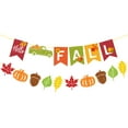 thumbnail image 1 of Hello Fall Banner and Glittery Maple Leaves Pumpkin Acorns Patterns Banner Autumn Harvest Bunting Banner with Pumpkin Truck Signs Fall Thanksgiving Party Banner for Wall Mantel Fireplace Party Hanging, 1 of 7