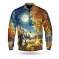 thumbnail image 1 of Hello Fall Bernese Mountain Dog Enjoys Warm Campfire Autumn Night Bright Moon All Over Print 3D Baseball Jacket Berner Lover Gifts Bomber Jacket Softball - 01008, 1 of 6