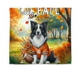 thumbnail image 1 of Hello Fall Border Collie Football Welcome Autumn with Leaves Pumpkins Tapestry Borders Dog Lovers Gifts Idea Wall Hanging Backdrop Home Decor - 00012, 1 of 5