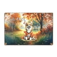 thumbnail image 1 of Hello Fall Corgi Football Welcome Autumn with Leaves Pumpkins Horizontal Metal Aluminum Sign Welsh Corgi Dog Lover Gifts Idea Wall Art Home Decor - 00012, 1 of 5