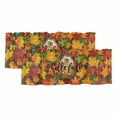 thumbnail image 1 of Hello Fall Curtain Valances for Windows, Kitchen Valance Window Treatments Panel 2 Pack, Hedgehog Orange Green Thanksgiving Rod Pocket Short Curtains for Bathroom Bedroom 60 x 18 Inch, 1 of 8