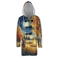 thumbnail image 1 of Hello Fall Dachshund Enjoys Warm Campfire Autumn Night Bright Moon All Over Print 3D Hooded Duffle Toggle Coat Wiener Dog Lover Gifts Idea - 01008, 1 of 6