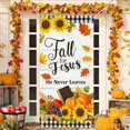 thumbnail image 1 of Hello Fall Door Cover Thanksgiving Backdrop Pumpkin Sunflower Wagon Field 71x35 Inch Rustic Autumn Banner for Porch Wall Decor Fall Harvest Photo Booth Props, 1 of 6