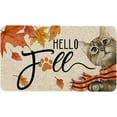 thumbnail image 1 of Hello Fall Door Mat 30 X 17 Inch Fall Cat Doormat Indoor Outdoor Entrance Floor Mat Non Slip Autumn Thanksiving Decor Rubber Welcome Mats, 1 of 6