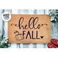 thumbnail image 1 of Hello Fall Door Mat | Pumpkin Fall Doormat | Welcome Mat | Fall Leaves Door Mat | Fall Autumn Decor Gift | Home Doormat | Custom Doormat, 1 of 2