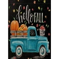 thumbnail image 1 of Hello Fall Garden Flag Pumpkin Farm Truck Double Sided Quote, Small Burlap Decorative House Yard Decoration, Autumn Leaves Harvest Farmhouse Country Seasonal Home Outdoor Vintage Décor 12 x 18, 1 of 6