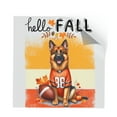 thumbnail image 1 of Hello Fall German Shepherd Football Welcome Autumn with Leaves Pumpkins Cutout Transfer Sticker Alsatian Dog Lover Gifts Transparent Decal Art Decor - 00012, 1 of 5
