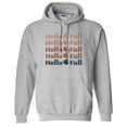 thumbnail image 1 of Hello Fall Hoodie Sweatshirt Unisex 5X-Large Grey, 1 of 5