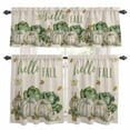 thumbnail image 1 of Hello Fall Kitchen Curtains Sets for Windows 36 Inch Length, Farmhouse Pumpkins Thanksgiving Maple Leaf Rod Pocket Window Treatments Tier Curtains and Valances Set for Bedroom/Bathroom, 1 of 8