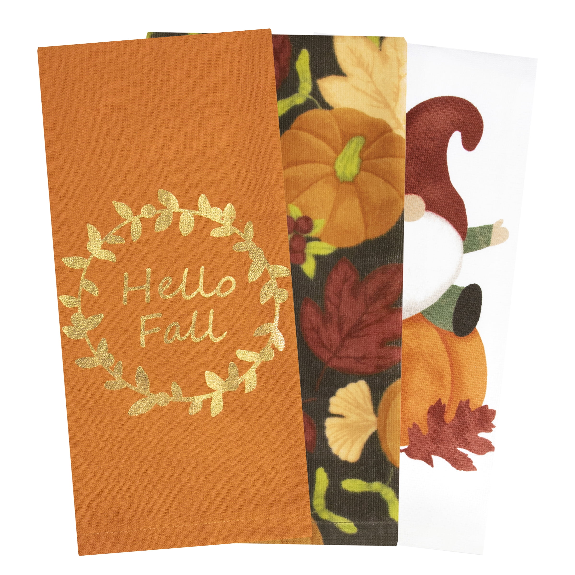 Hello Fall Kitchen Towel Set 3 Pack Walmart Business Supplies